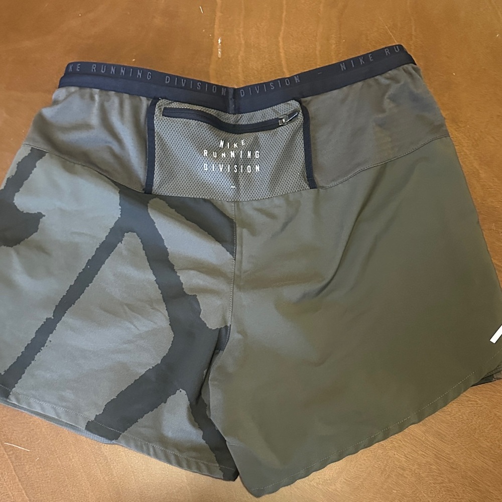 Nike Running Division Olive and Black Shorts - Picture 5 of 6